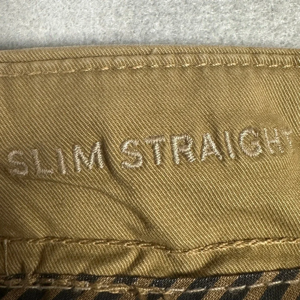 NEW American Eagle Pants Mens 28X28 Lived-In Khakis Tan Flex Slim Straight Chino